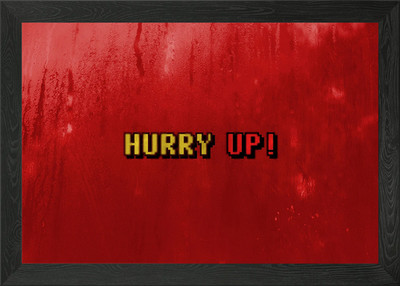 Hurry up Videospiel Regen Gerahmtes Wandbild Poster Leinwanddruck Bild