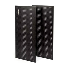 18 In. H X 44 In. W Black Steel Pegboard 2-Pack 