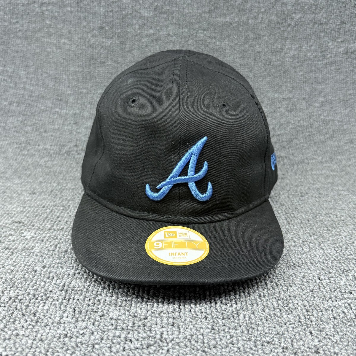 New Era Atlanta Braves 9FIFTY Infant Snapback Hat Black Blue MLB Cap Kids