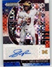 2020 Panini Prizm Draft Picks Autographs Red White & Blue Shea Patterson RC /99