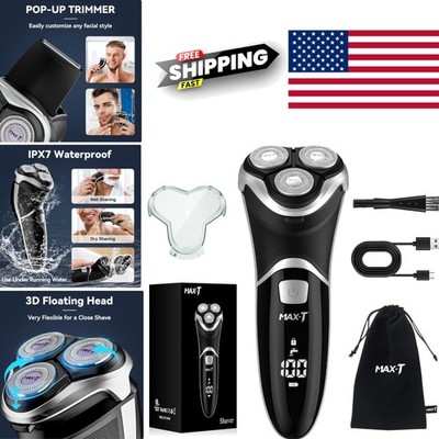 Painless Electric Shaver for Men with Cordless Operation and Travel Lock