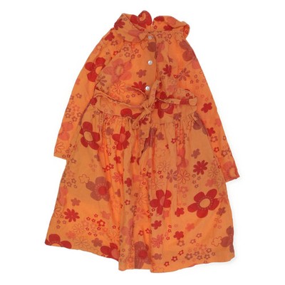 Little Heart, Kleid, Größe: 92, Orange/Rot/Mehrfarbig, Baumwolle, Blumen #dU4