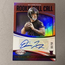 2024 Panini Certified Rookie Roll Call Signatures Devin Leary Red /99 Ravens