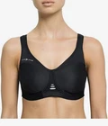 Pure Lime Black Sports Bra 36F Support High Impact Coolmax wirefree Quick Dry
