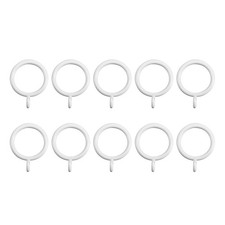 28mm Inner Diameter Curtain Rings - 10Pack - Good for Curtain - White