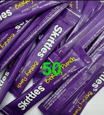 50- Skittles Drink Mix To Go BERRY PUNCH Singles Sachets 10 Calories Sugar Free