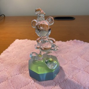 Walt Disney World Arribas Bros Mickey Mouse Steamboat Willie Crystal Figurine 