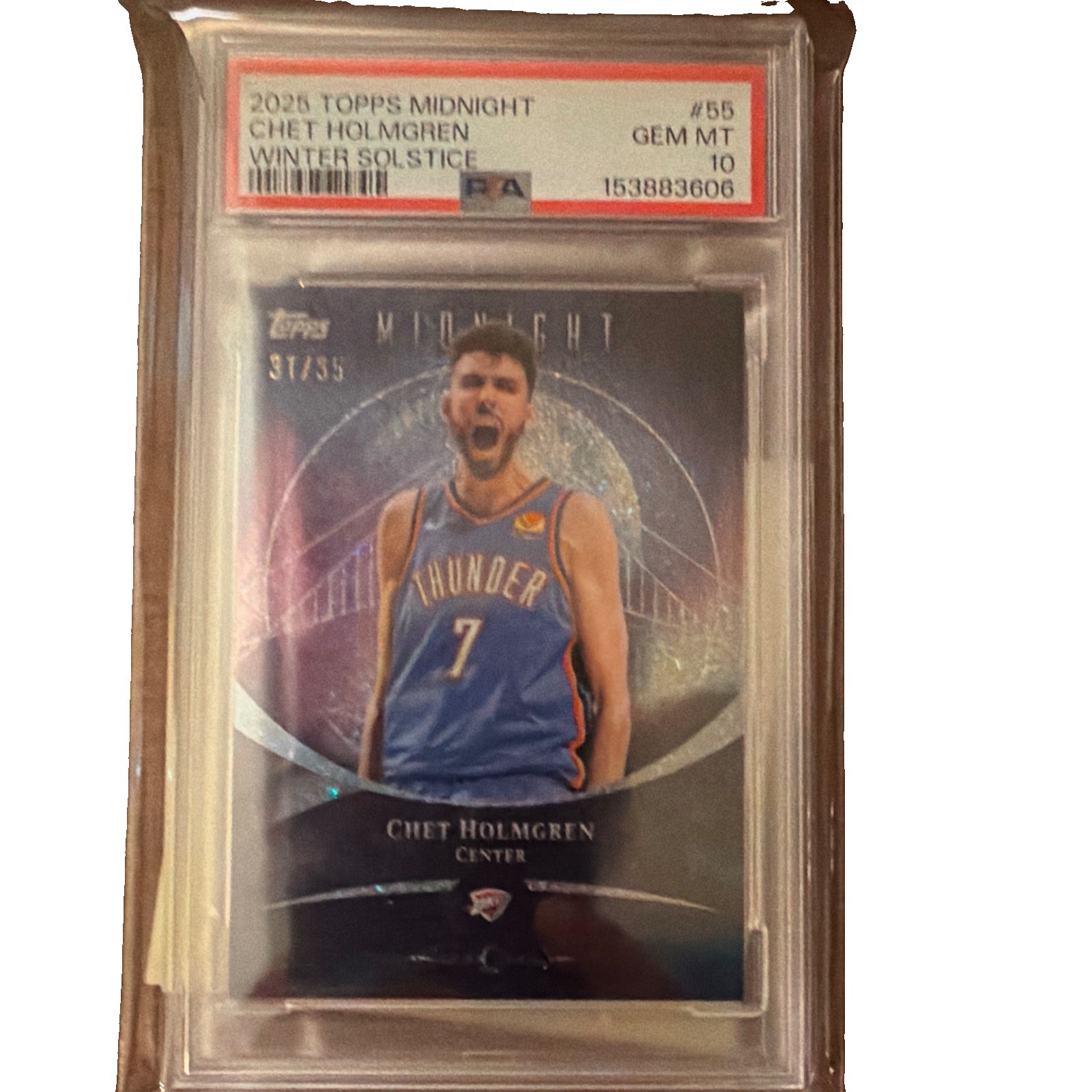 Topps 2023 Topps Midnight Chet Holmgren #55 Winter Solstice 31/35 PSA 10 POP 1!
