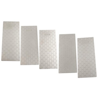 Versatile 5-Piece Diamond Sharpening Stone Set, Honeycomb Surface Diamond Sto...