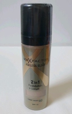 Max Factor Ageless Elixir Foundation + Serum LIGHT IVORY 40 versiegelt SCHNELLER VERSAND