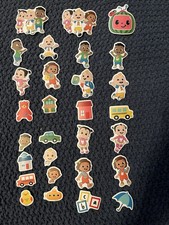 10 PCs Random Cocomelon Stickers Matte Vinyl Waterproof Kids Parties Scrapbook