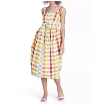Christopher John Rogers x Target Rainbow Gingham Dress 20W/22W Belted Midi