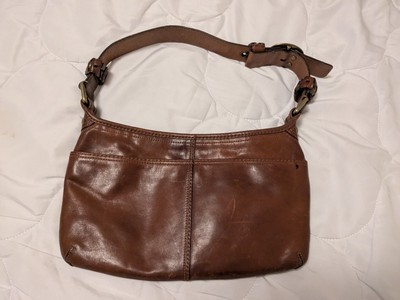 バッグ COACH Leather Satchel Brown Shoulder Bag Coach Leather Shoulder Bag