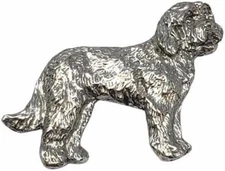 Goldendoodle Dog Harris Fine PEWTER PIN Jewelry Art USA Made