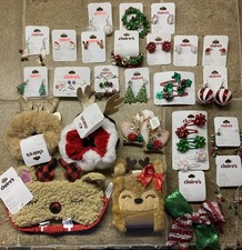 LOT OF Claire  s Christmas Earrings and Other Accessories OVER 200 RETAIL 
