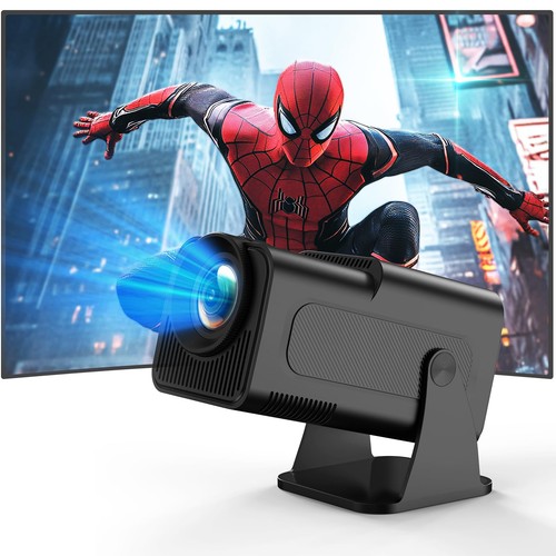 Mini Projector with WiFi and Bluetooth,1080P 2.4G/5G WiFi6, 180°Rotatable Por...