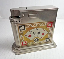 C LATE 1940 ROWENTA 4 ACES TABLE LIGHTER GERMANY ,D.R.P  RARE.