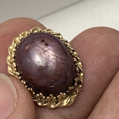 Echter 13,4ct Stern Rubin massiv 14k Gelbgold Anhänger ~ Handarbeit