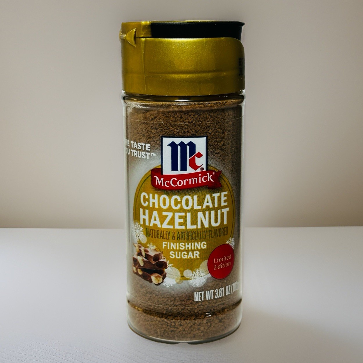 McCormick Finishing Sugar: Chocolate Hazelnut Limited Edition 3.61 oz New Sealed