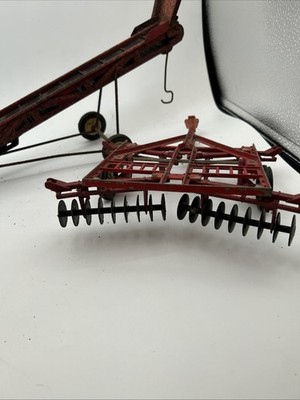 Vintage ERTL Hay Grain Elevator & Harvester Disc Plow