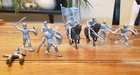 Vintage Marx Plastic Robin Hood Knights Figures Lot Horses Joust Flag VGC