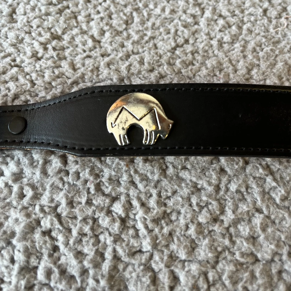 Винтажный женский кожаный ремень Nocona 32 змея кролик кончо медведь юго-западная ковбойка - Изображение 3 из 4