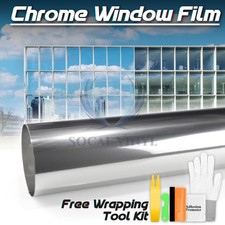 Silver Chrome Window Tint One Way Mirror Film Uv Heat Reflective Home Office Diy Silver Chrome Window Tint One Way Mirror Film Uv Heat Reflective Home Office Diy