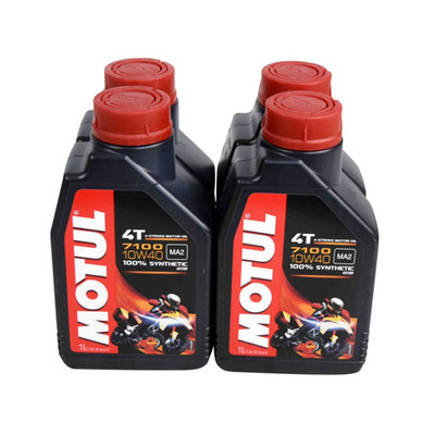 Motul 7100 Ester 4T Fully Synthetic 10W40 Petrol Engine Oil (1L) 4 pack