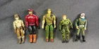 5 '80s+ Action Figure GI Joe Ripcord Sgt Savage General Blitz Raptor Vintage Lot