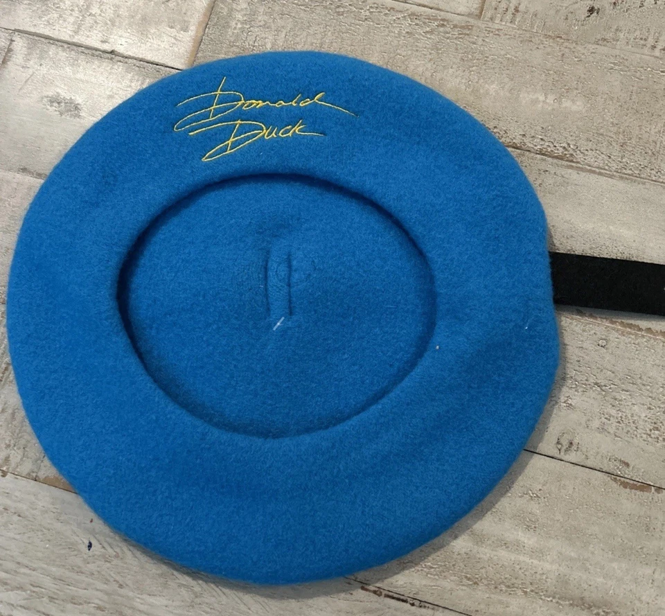 Sombrero Boina Pato Donald Disney 90 Aniversario Azul Parques Disneyland Blanco Nuevo Foto 4 de 4