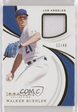 2019 Panini Immaculate Immaculate Swatches 32/49 Walker Buehler #IS-WB s3g