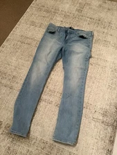 Paige Men’s Transcend Federal Slim Straight Jean 36x32 Light Blue