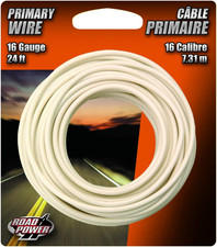 16 Gauge Automotive Copper Wire; 24 Feet; White, 55667933