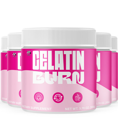 (5 Pack) Gelatin Burn Powder Weight Management Support Supplement GelatinBurn