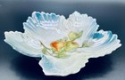 Vintage 1900s Leuchtenburg Germany Porcelain  Serving Dish Luster Finish florals — photo 5