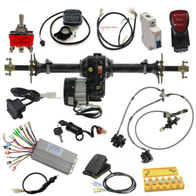 48V 1000W Differential Motor + 34'' Rear Axle kit Go kart Tricycle E-BIKE