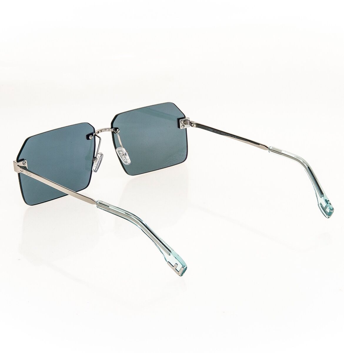 FENDI FS SKY 40043 Silver Blue FF Fashion Rimless Unisex FENDI FS SKY 40043 Silver Blue FF Fashion Rimless Unisex
