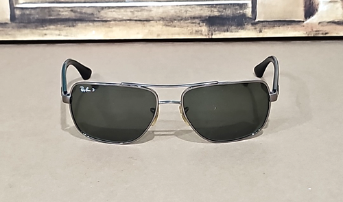 Ray-Ban RB3483 004 Sunglasses FRAMES ONLY Silver Black 60-16-140 3N