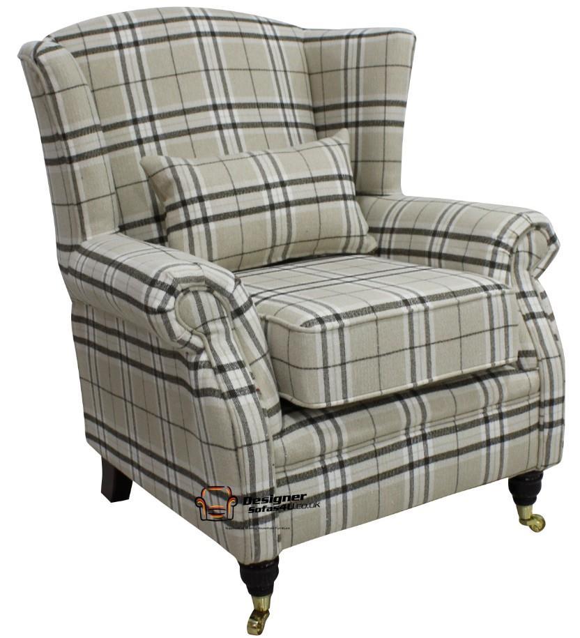 Ashley Fireside High Back Wing Armchair Balmoral Beige ...