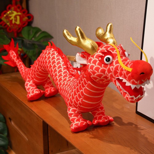 Chinesische Loong Puppe Drache Plüschtier Drachenpuppe - Bild 13 von 15