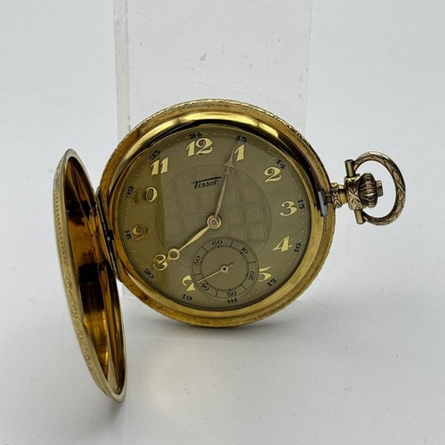 Tissot Pocket Watch 55MM RAR Hand Wound Vintage Pretty Steel Plated Pretty - Picture 2 of 9