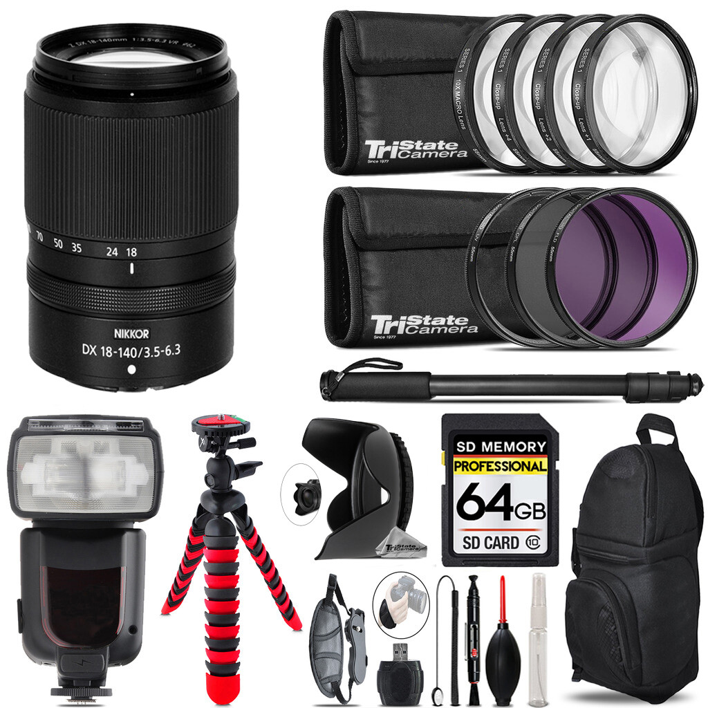 Nikon NIKKOR Z DX 18-140mm f/3.5-6.3 VR Lens + 7 Piece Nikon NIKKOR Z DX 18-140mm f/3.5-6.3 VR Lens + 7 Piece