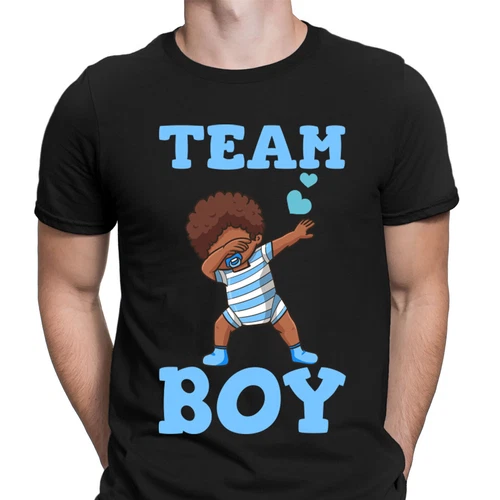 Gender Reveal Team Boy Baby Party Funny Dabbing Novelty Mens T-Shirts Tee Top - Picture 1 of 2