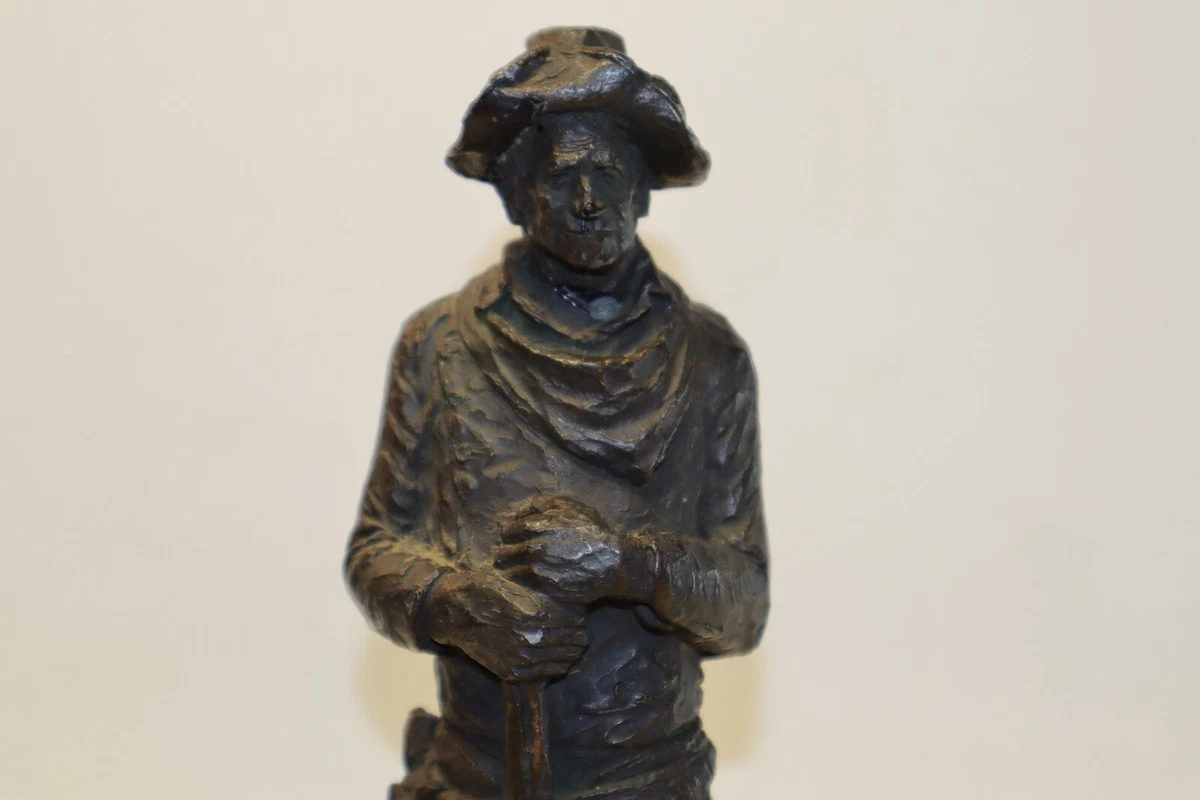 Vintage Michael Garman Western Cowboy with Rifle Sculpture Statue