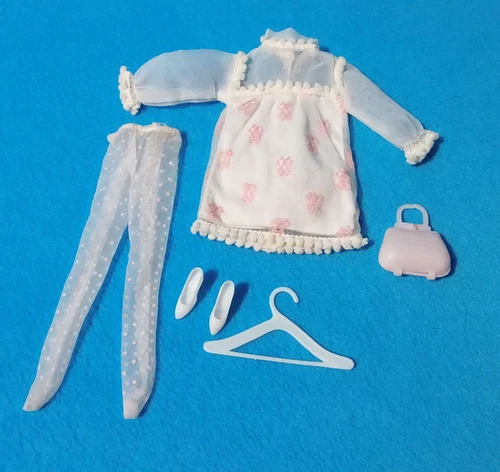 Vintage Barbie Clone MADDIE MOD Pink Frappe Dress Shoes Stockings Rare HTF