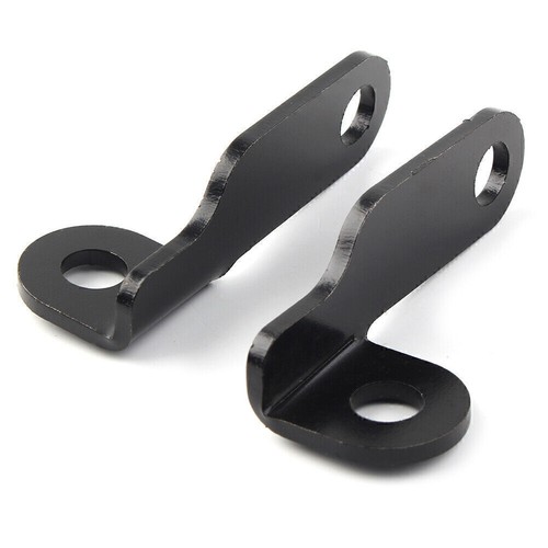 For Harley 2X Motorcycle Black Fork Clamp Turn Signal Light Mount Bracket - Picture 3 of 9