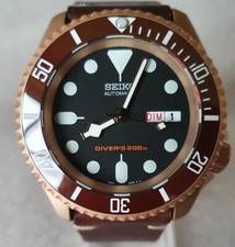 SKX007 Mod The Rose Gold NH36A Lederarmband N...