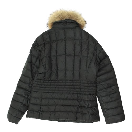 Peuterey Womens Quilted Jacket | Vintage Designer Black Fur Trim Casual Full Zip - Picture 2 of 4