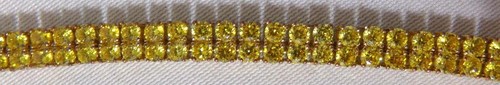 Juliana Golden Glam Yellow 30” Double Rhinestone Necklace - Picture 3 of 6