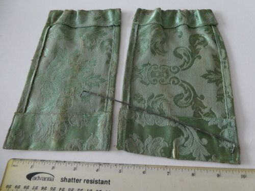 vintage dolls house curtains green colour - Picture 2 of 3